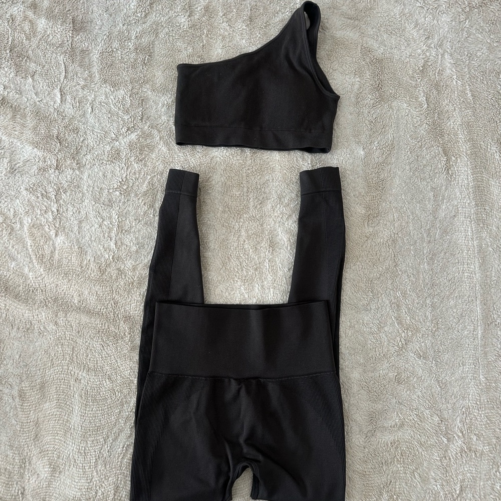 One-Shoulder Top and Leggings Set